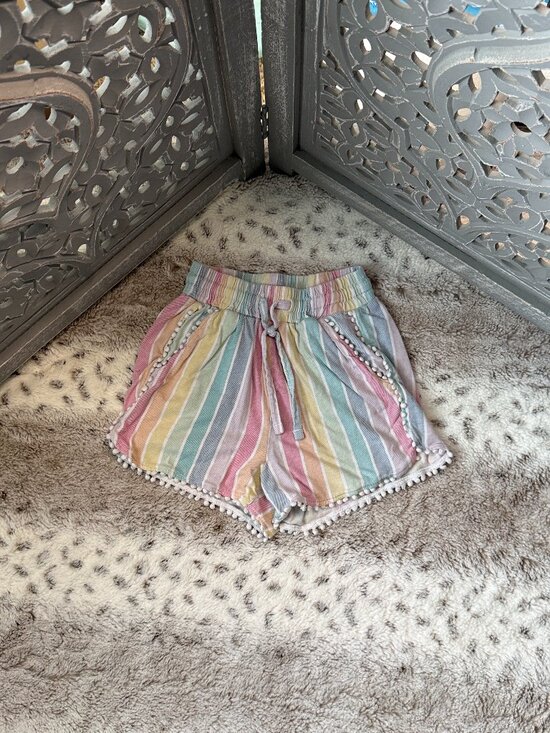 Rumi + Ryder Other - Rumi + Ryder rainbow stripes shorts girls small pastel girlhoodcore summer